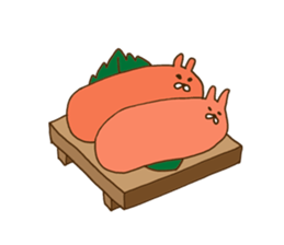 strange rabbit sticker sticker #9558378