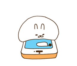 strange rabbit sticker sticker #9558379