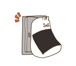 strange rabbit sticker sticker #9558381