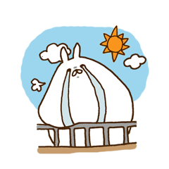 strange rabbit sticker no.2