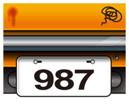 Gold and two light road safety workshop2 sticker #9560342