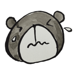Bear ink painting sticker #9560399