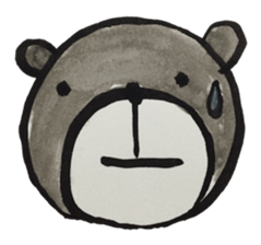 Bear ink painting sticker #9560401