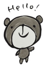 Bear ink painting sticker #9560413