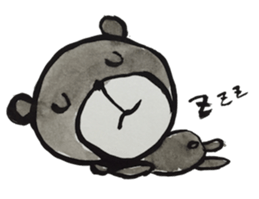 Bear ink painting sticker #9560414