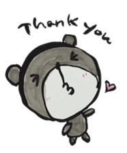 Bear ink painting sticker #9560417