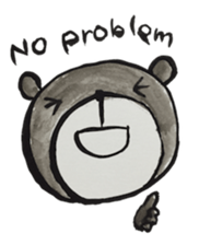 Bear ink painting sticker #9560418