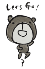 Bear ink painting sticker #9560420