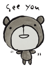 Bear ink painting sticker #9560422