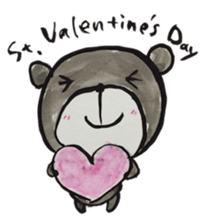 Bear ink painting sticker #9560423