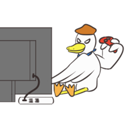 Gamer duck sticker #9560508