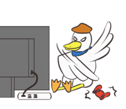 Gamer duck sticker #9560509