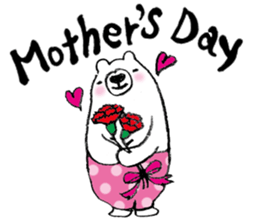 A white bear's daily conversation spring sticker #9561080