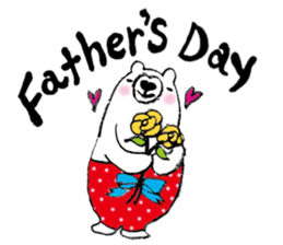 A white bear's daily conversation spring sticker #9561081