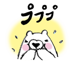 A white bear's daily conversation spring sticker #9561099