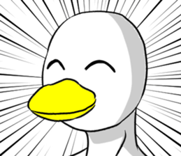 Duck of a gentle face sticker #9561931