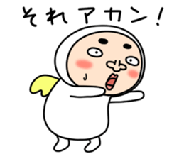 Middle-aged man with wearing tights 6 sticker #9562880