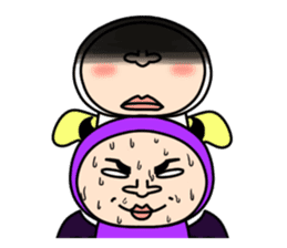 Middle-aged man with wearing tights 6 sticker #9562900