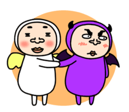 Middle-aged man with wearing tights 6 sticker #9562903