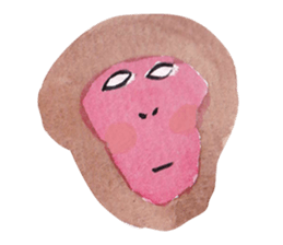 Face of the monkey sticker #9563425