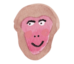 Face of the monkey sticker #9563428
