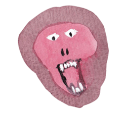 Face of the monkey sticker #9563430