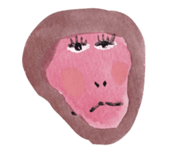 Face of the monkey sticker #9563432