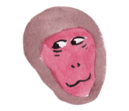 Face of the monkey sticker #9563433
