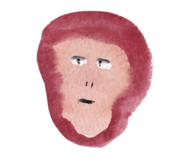 Face of the monkey sticker #9563460