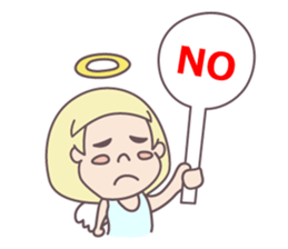 kawaii angel with bobbed hair sticker #9564385