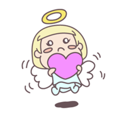 kawaii angel with bobbed hair sticker #9564386