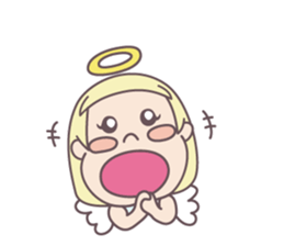kawaii angel with bobbed hair sticker #9564388