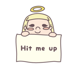 kawaii angel with bobbed hair sticker #9564390