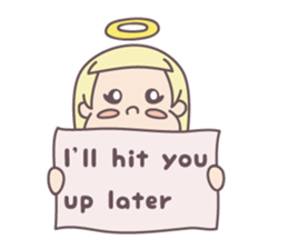 kawaii angel with bobbed hair sticker #9564391