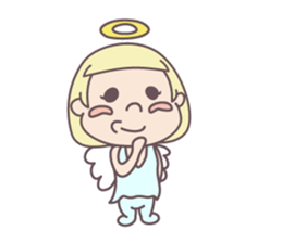 kawaii angel with bobbed hair sticker #9564395