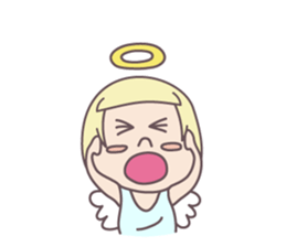 kawaii angel with bobbed hair sticker #9564399