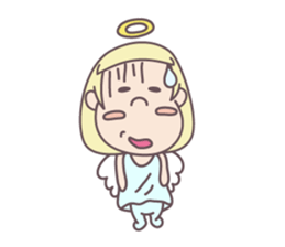 kawaii angel with bobbed hair sticker #9564401