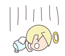 kawaii angel with bobbed hair sticker #9564403