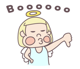 kawaii angel with bobbed hair sticker #9564405