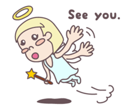 kawaii angel with bobbed hair sticker #9564408