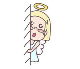 kawaii angel with bobbed hair sticker #9564409