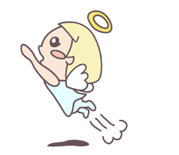 kawaii angel with bobbed hair sticker #9564410