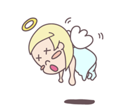 kawaii angel with bobbed hair sticker #9564411
