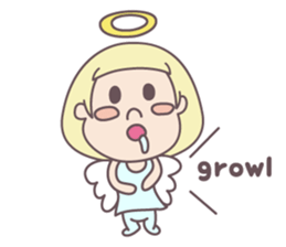 kawaii angel with bobbed hair sticker #9564415