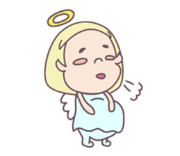 kawaii angel with bobbed hair sticker #9564417