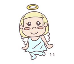 kawaii angel with bobbed hair sticker #9564423