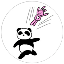 A runaway panda and friends sticker #9564464