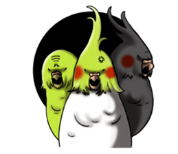 Creatures such as the cockatiel sticker #9564567