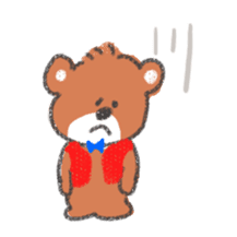 Bear wearing a red vest sticker #9564745