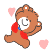 Bear wearing a red vest sticker #9564760